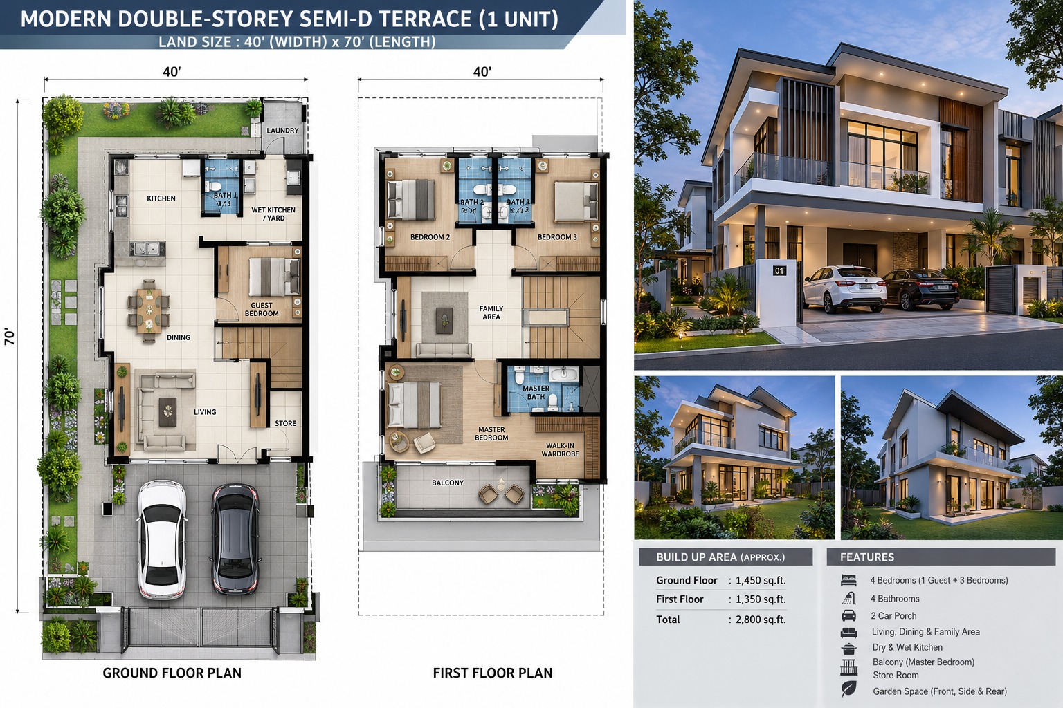Modern Single-Storey Terrace